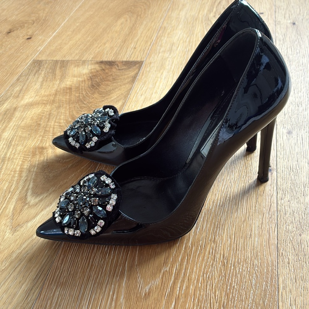 Prada Black Pumps with Swarovski Embellished Detail - Picture 7 of 7
